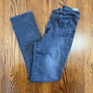 Ag Adriano Goldschmied Black Denim Jeans Mari High Rise Straight Leg Size 29R